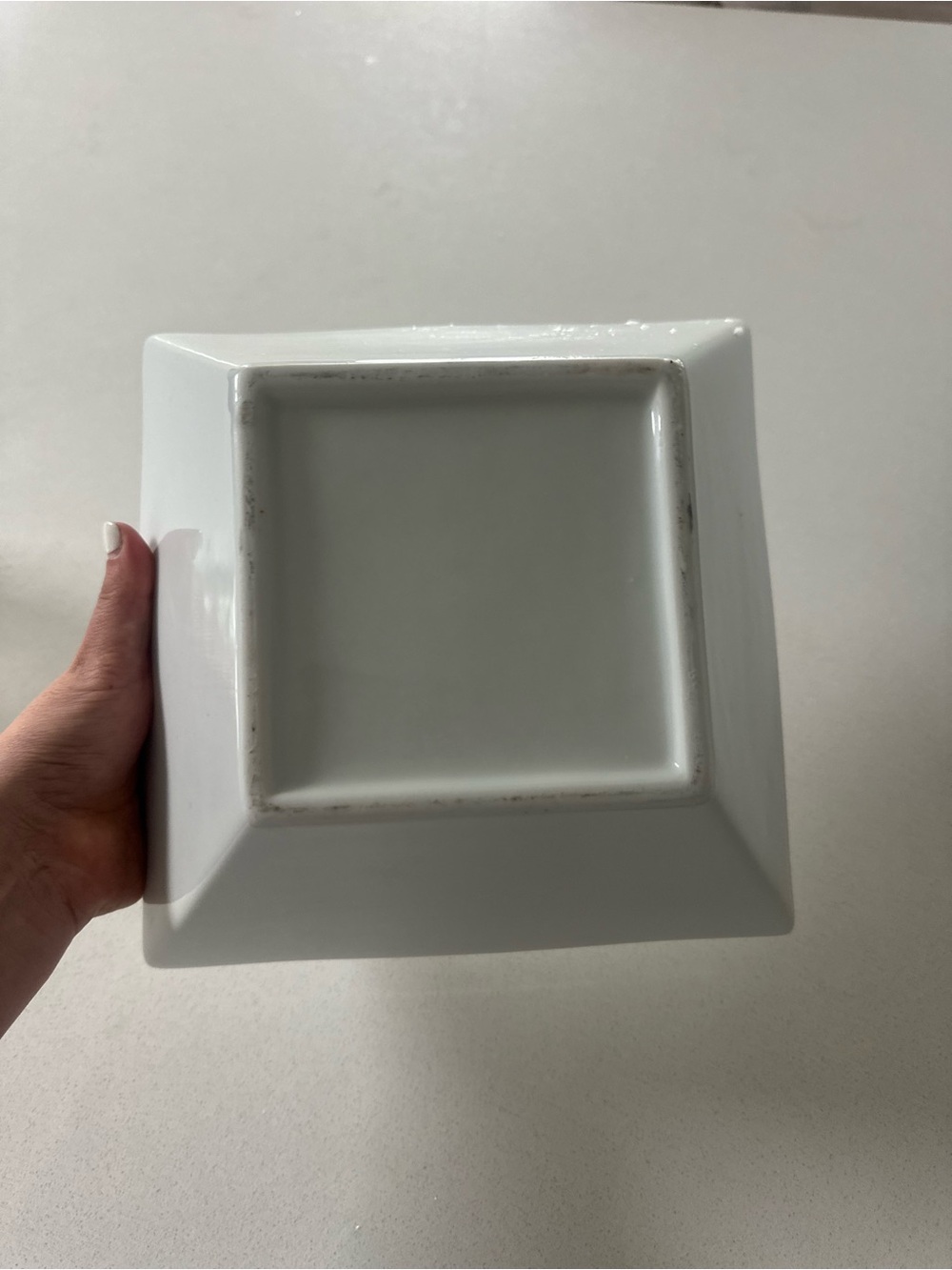 white square ceramic serving dish - Picture 3 of 3